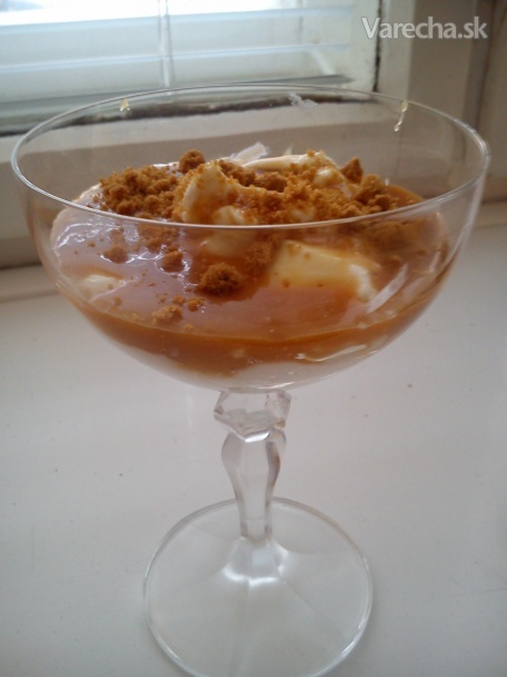 Studený karamelový pohár s mascarpone