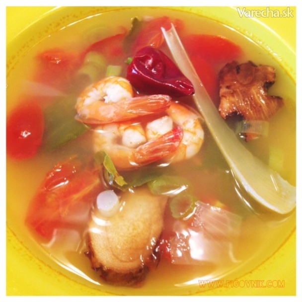Tom yum goong – thajská polievka s krevetami (fotorecept)