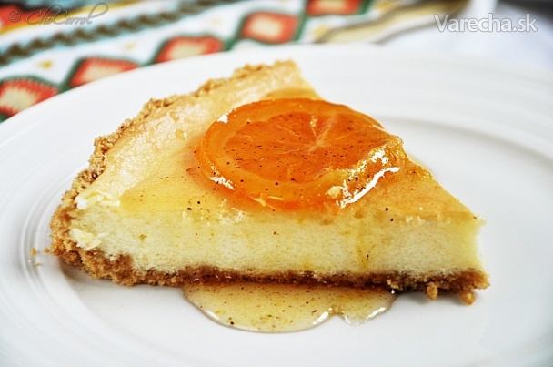 Pomarančovo-škoricový syrový koláč (fotorecept)