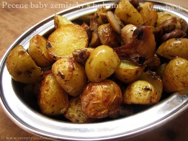 Pečené baby zemiačky s hubami
