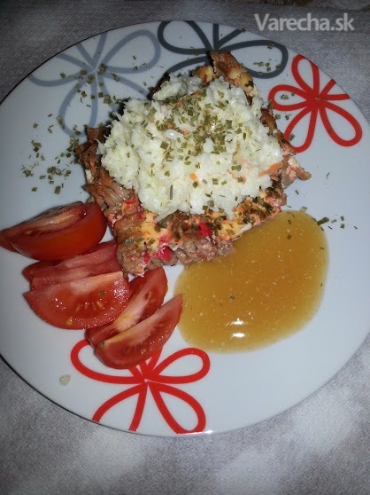 Zapečené špaldové cestoviny so surimi tyčinkami