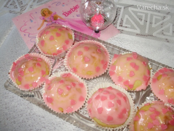 Cupcakes s jahodovou polevou (fotorecept)