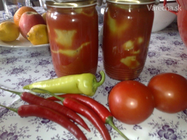 Paprika zaliata v paradajkovej šťave (fotorecept)