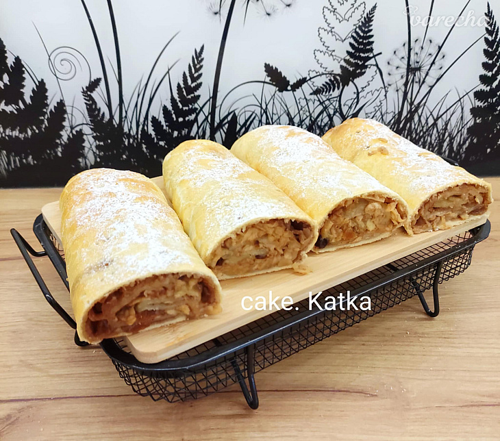 Jablkový závin z pivného cesta (fotorecept)