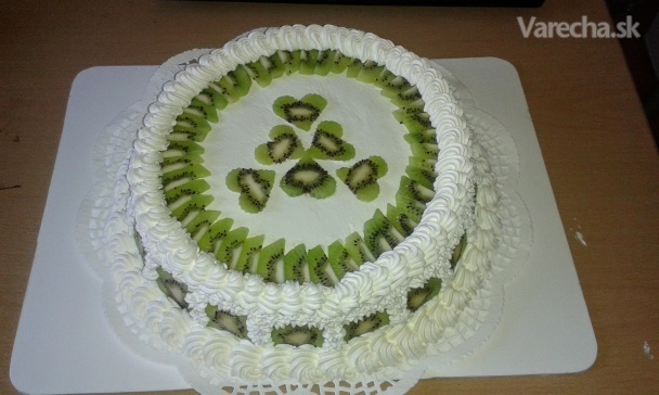 Kivi torta s tvarohovým krémom
