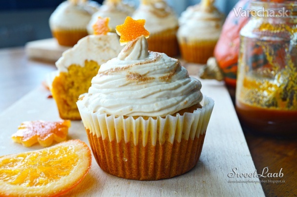 Zdravé tekvicovo-pomarančové cupcakes 