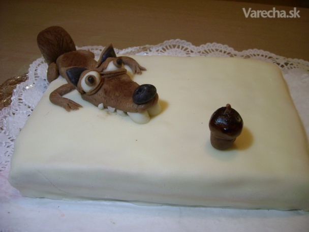 Torta s veveričkou z Ice Age-u