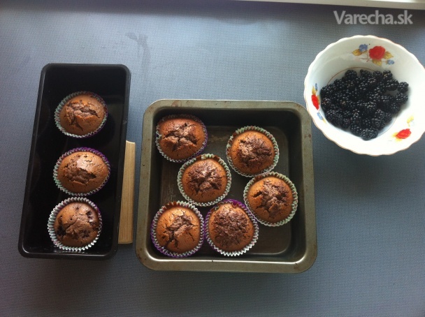 Čoko-černicové muffinky (fotorecept)