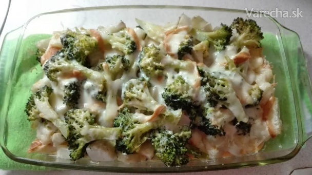 Zapekané topinambury s brokolicou