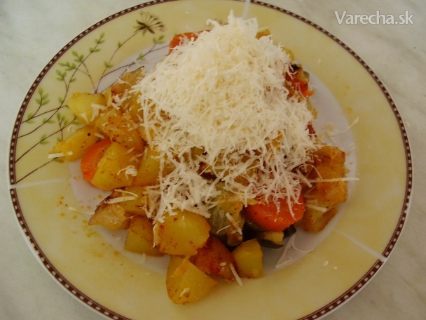 Zapečené zeleninové zemiaky (fotorecept)