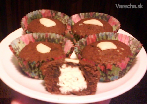 Kakaový muffin s tvarohom (fotorecept)