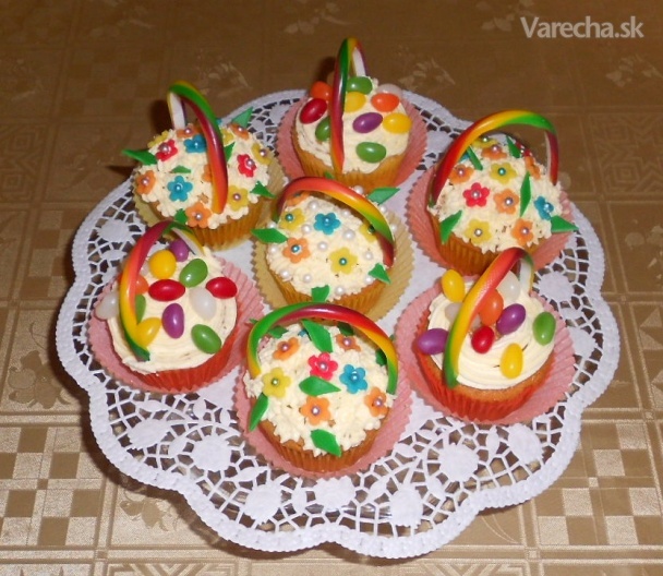 Farebné cupcakes - košíčky