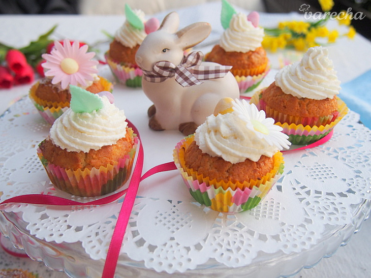 Veľkonočné bezlepkové cupcakes s banánom a bielou čokoládou
