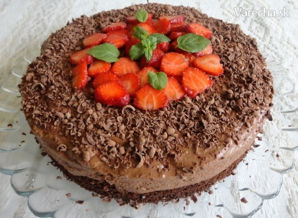 Jahodovo-čokoládová torta