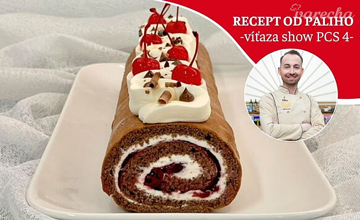 Bezlepková perníková schwarzwaldská roláda s višňami (videorecept)