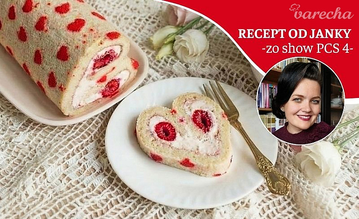 Romantická malinová roláda bez lepku (videorecept)