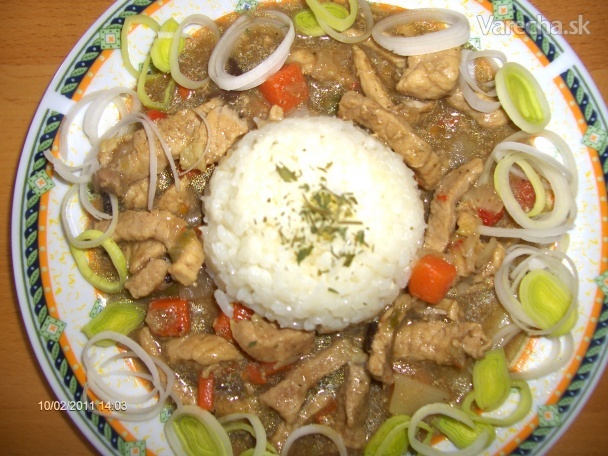 Bravčové mäso s čínskou zeleninovou zmesou (fotorecept)