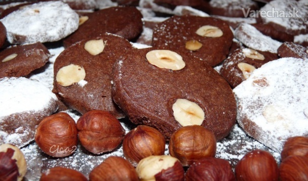 Kakaové kolieska s lieskovcami (fotorecept)