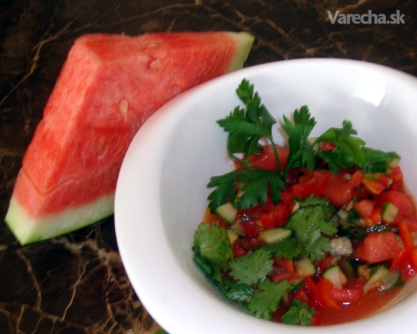 Gazpacho mix z melóna vodového so zelinkami (fotorecept)