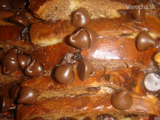 Čokoládový puding  zo sladkého chleba (fotorecept)
