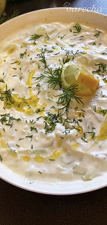 Uhorkový šalát s kôprom (fotorecept)