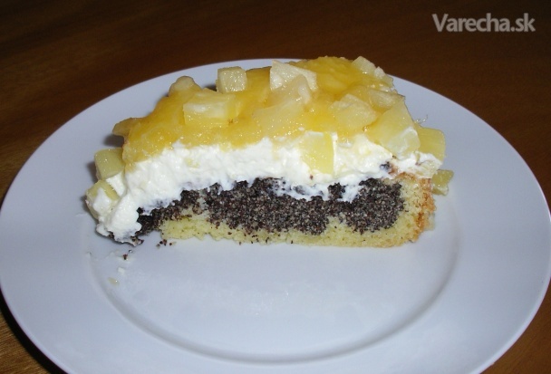 Makovo-ananásová torta