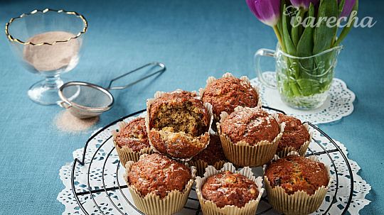 Máte doma prezreté banány? Upečte si tieto mafiny z jednej misy