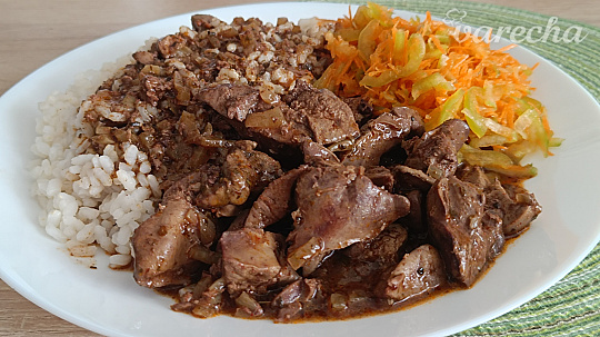 Kuracia pečeň s ryžou