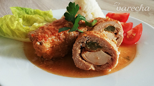 Plnené bravčové závitky